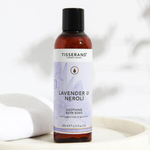 Tisserand - Earth Design - Lavender and Neroli Bath Soak - Front of bottle