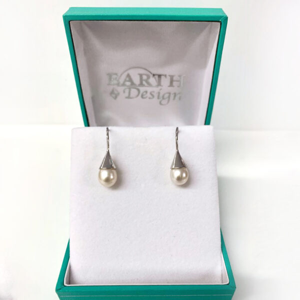 Pearl Tear Earrings, Earrings, Pearl, Earth Design