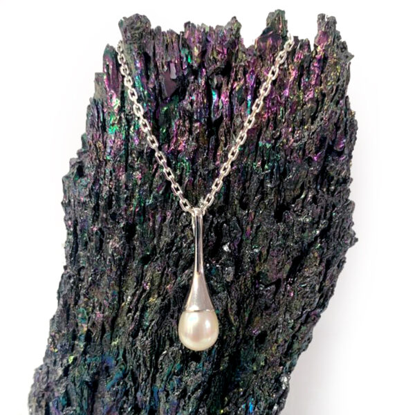 Pearl Tear Pendant, Pendant, Pearl, Earth Design