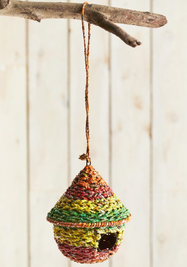 Bird House - Eco friendly made from Recycled Sweet wrappers - Image 3