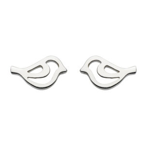 Cut-out little bird stud earrings