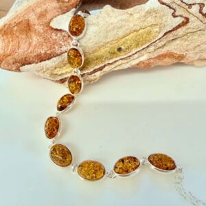 Amber and Sterling Silver bracelet
