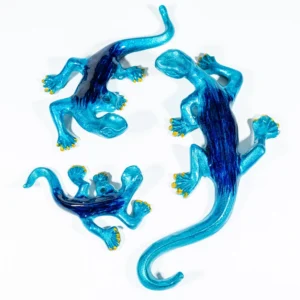 Brushed Aqua Recycled Aluminium Gecko