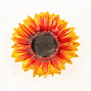 Gold and Red Recycled Aluminium Sunflower
