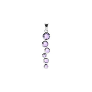 Lola Amethyst & Silver pendant and Chain