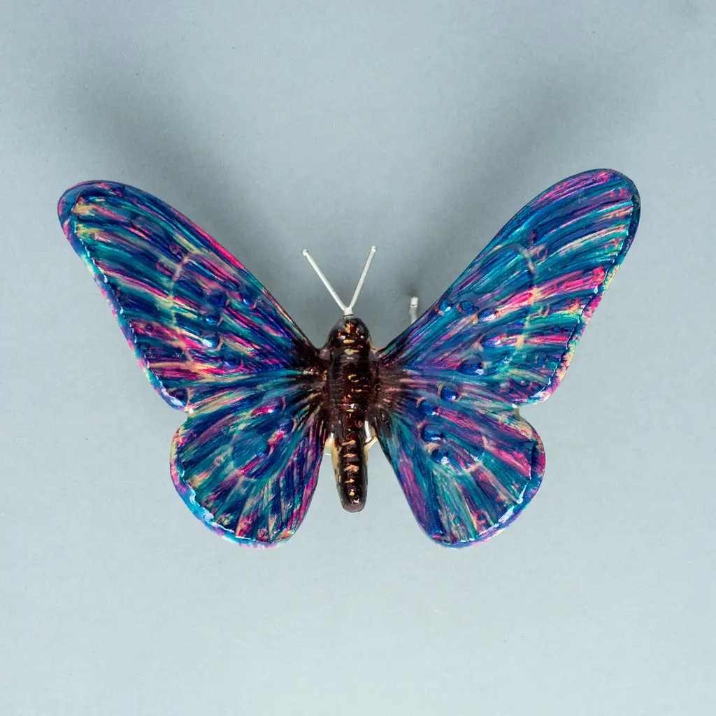 Purple Rainbow Recycled Aluminium Butterfly