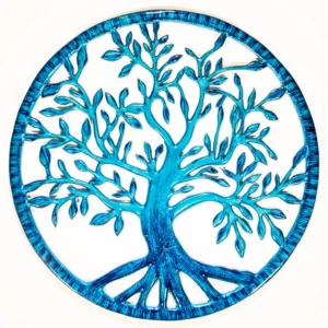 Tree of Life - Brushed Aqua Wall plaque