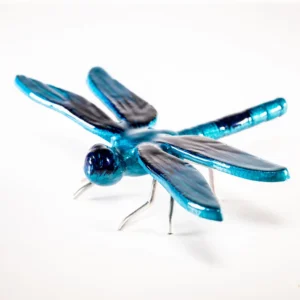 Recycled Aluminium Brushed Aqua Dragonfly